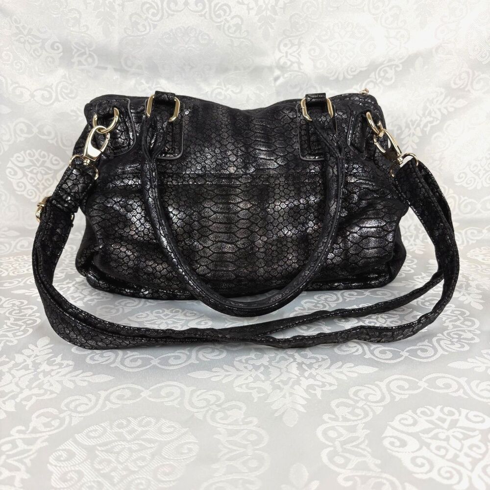 Anthropologie Bag Slouchy Hobo Shoulder Snakeskin Gold Indie Sleaze Y2K Metallic